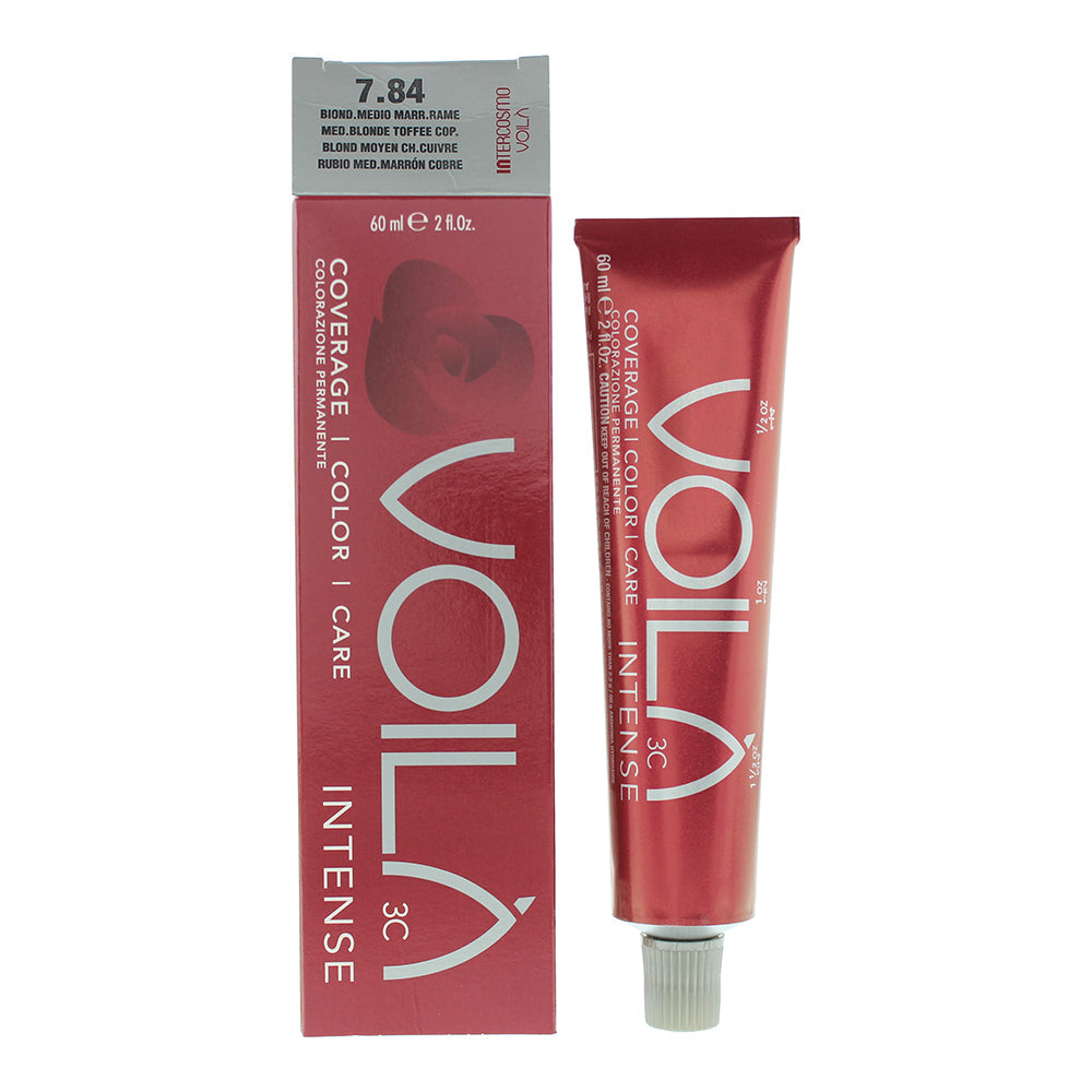 Intercosmo Voila Intense Hair Color 60ml - 7.8 Medium Toffee