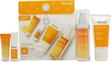 Murad The Derm Report Getting That Post-Facial Glow Gift Set 60ml Cleaner + 30ml Dark Spot Correcting Serum + 10ml Face Exfoliator + 5ml Eye Dark Circle Corrector