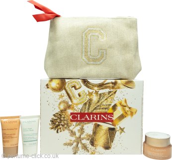 Clarins Extra-Firming Collection - 4 Piece Set (extra firming day cream 50ml + extra firming phyto serum 10ml, extra firming neckcream 15ml, cryo flash cream mask 15ml)