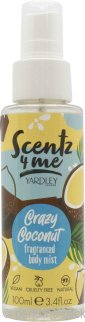 Yardley Scentz 4 Me Fragranced Body Mist 100ml Spray - Crazy Coconut