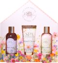 The Kind Edit Co. Spa Botanique Blissful Bathe Gift Set 100ml Body Wash + 50ml Hand Cream + 100ml Body Lotion