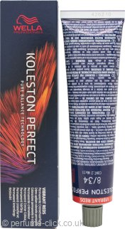 Wella Koleston Perfect Me Plus Hair Colourant 60ml - Vibrant Reds 8/34 Light Blonde Golden Red