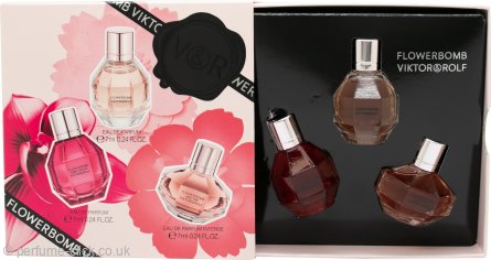 Viktor & Rolf Flowerbomb Set Gift Set: Flowerbomb EDP Spray 7ml + Flowerbomb Ruby Orchid 7ml + Flowerbomb Nectar 7mL