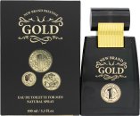 New Brand Gold For Men Eau de Toilette 100ml Spray
