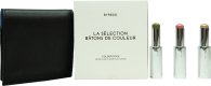 Byredo Dark Plum Colour Stick Gift Set 3g Solar Flare + 3g Flower Play + 3g Kumato + Leather Pouch