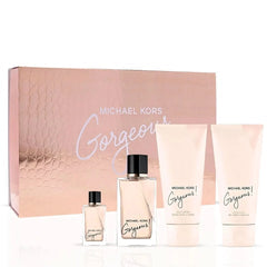 Michael Kors Gorgeous! Gift Set 100ml EDP + 100ml Body Lotion + 100ml Shower Gel + 5ml EDP