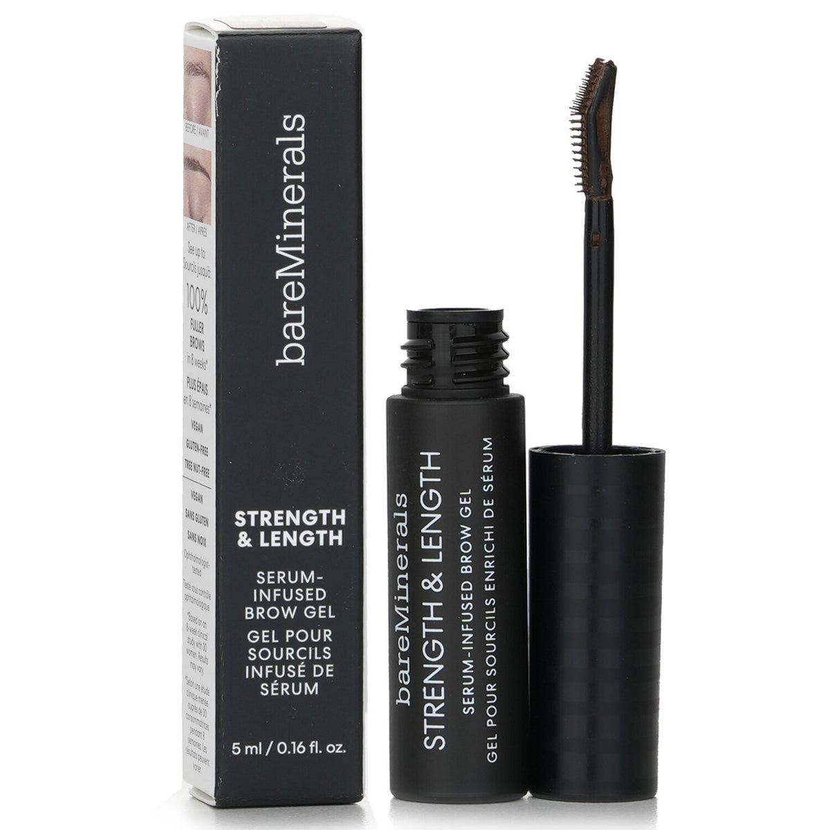 bareMinerals Strength & Length Serum-Infused Brow Gel 5ml - Coffee