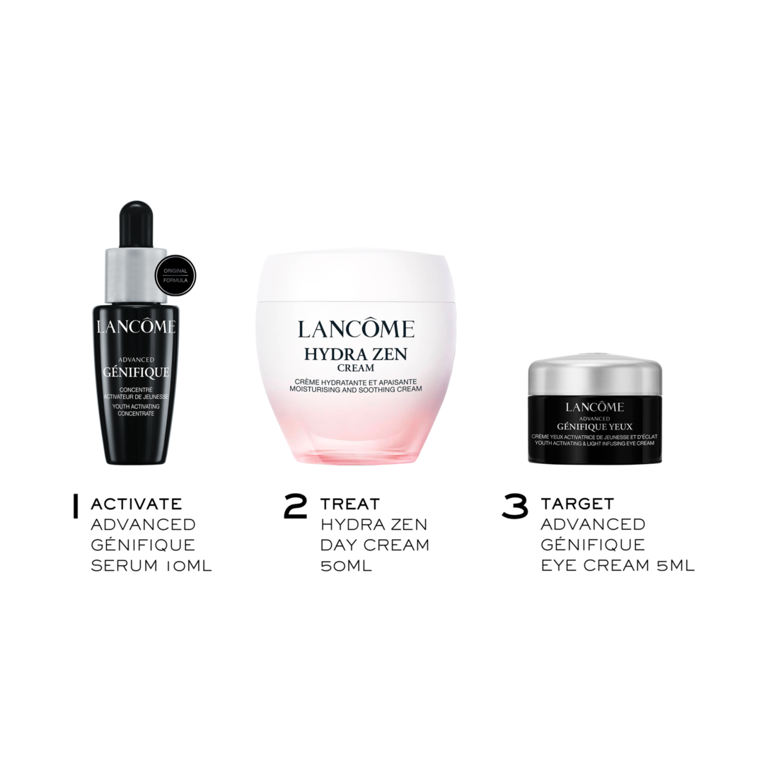 Lancôme Gift Set 50ml Confort Tonique + 50ml Hydra Zen Gel Day Cream + 15ml Juicy Tubes Lip Gloss 05