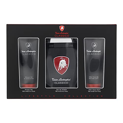 Lamborghini Sportivo Gift Set 125ml EDT Spray + 100ml Shower Gel + 100ml Aftershave Balm