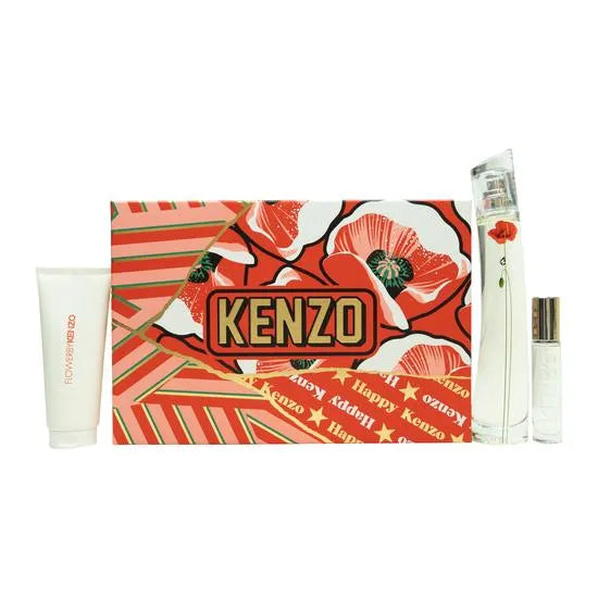 Kenzo Flower by Kenzo La Récolte Parisienne Gift Set 75ml EDP + 10ml EDP + 75ml Body Lotion