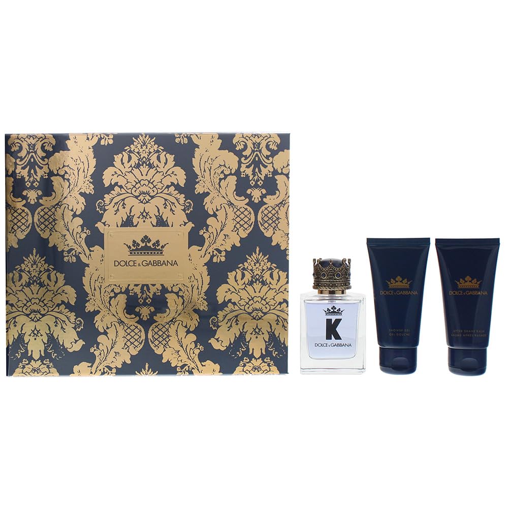 Dolce & Gabbana K Gift Set 100ml EDT + 50ml Aftershave Balm + 50ml Shower Gel
