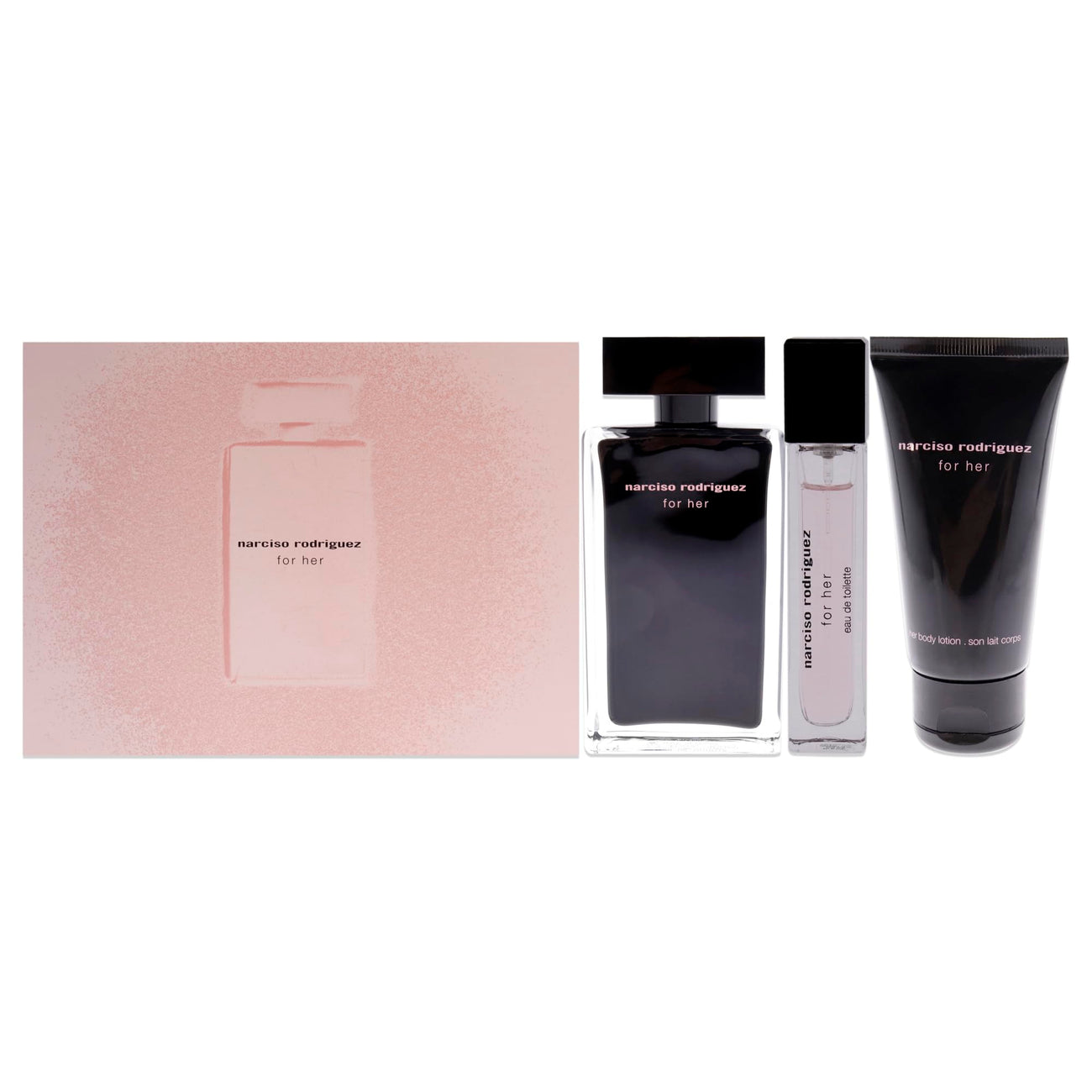 Narciso Rodriguez for Her Gift Set 50ml EDT + 50ml Body Lotion +7.5ml EDT