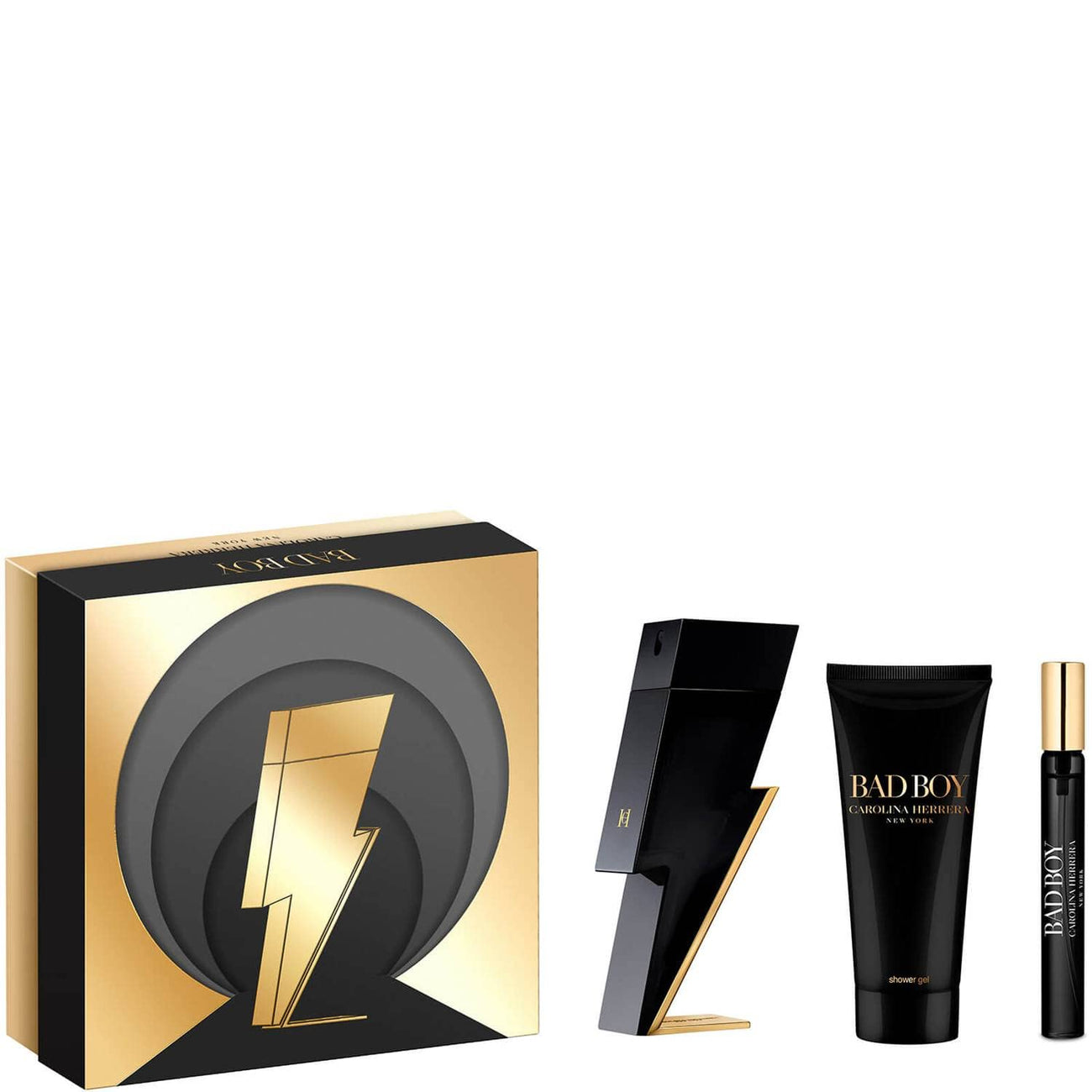 Carolina Herrera Bad Boy Gift Set 100ml EDT + 10ml EDT + 100ml Deodorant Spray