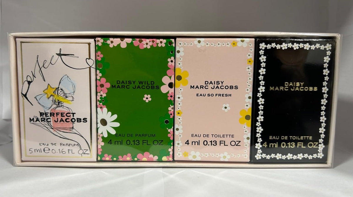 Marc Jacobs Miniature Gift Set 5ml Perfect EDP + 4ml Daisy Wild EDP + 4ml Daisy Eau So Fresh EDT + 4ml Daisy EDT