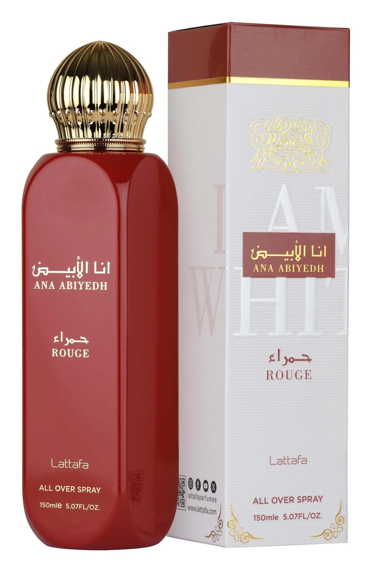 Lattafa Perfumes Ana Abiyedh Rouge All Over Body Spray 150ml