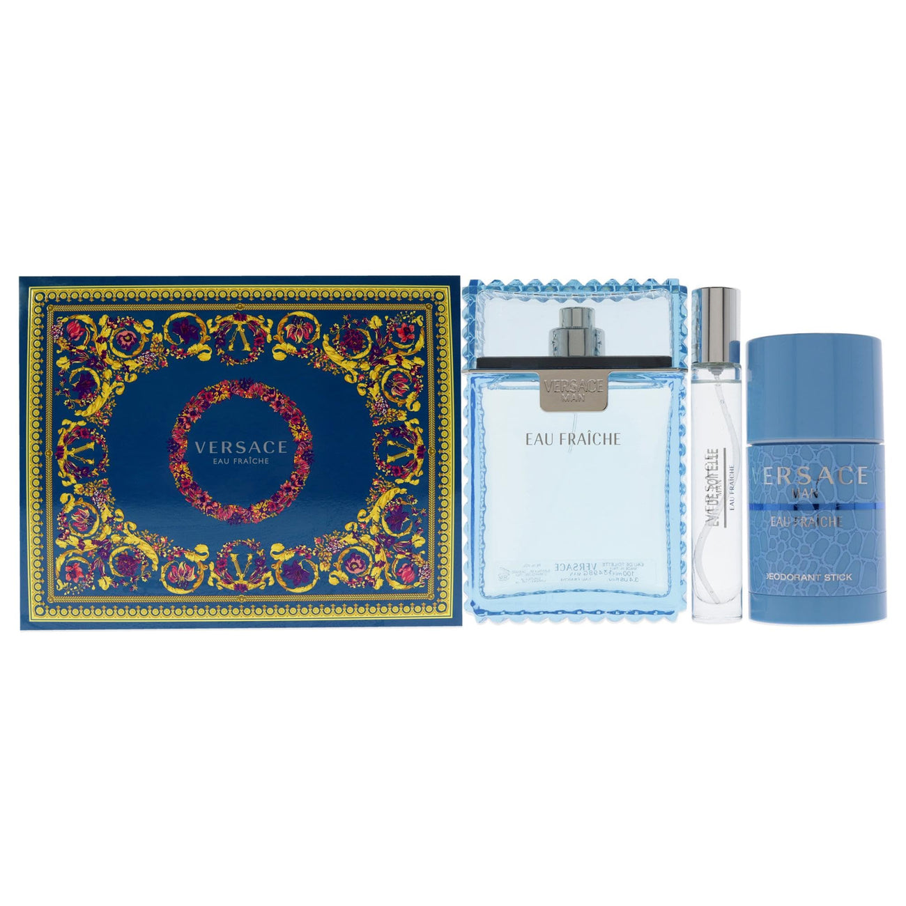 Versace Man Eau Fraiche Gift Set 100ml EDT + 10ml EDT + Bag