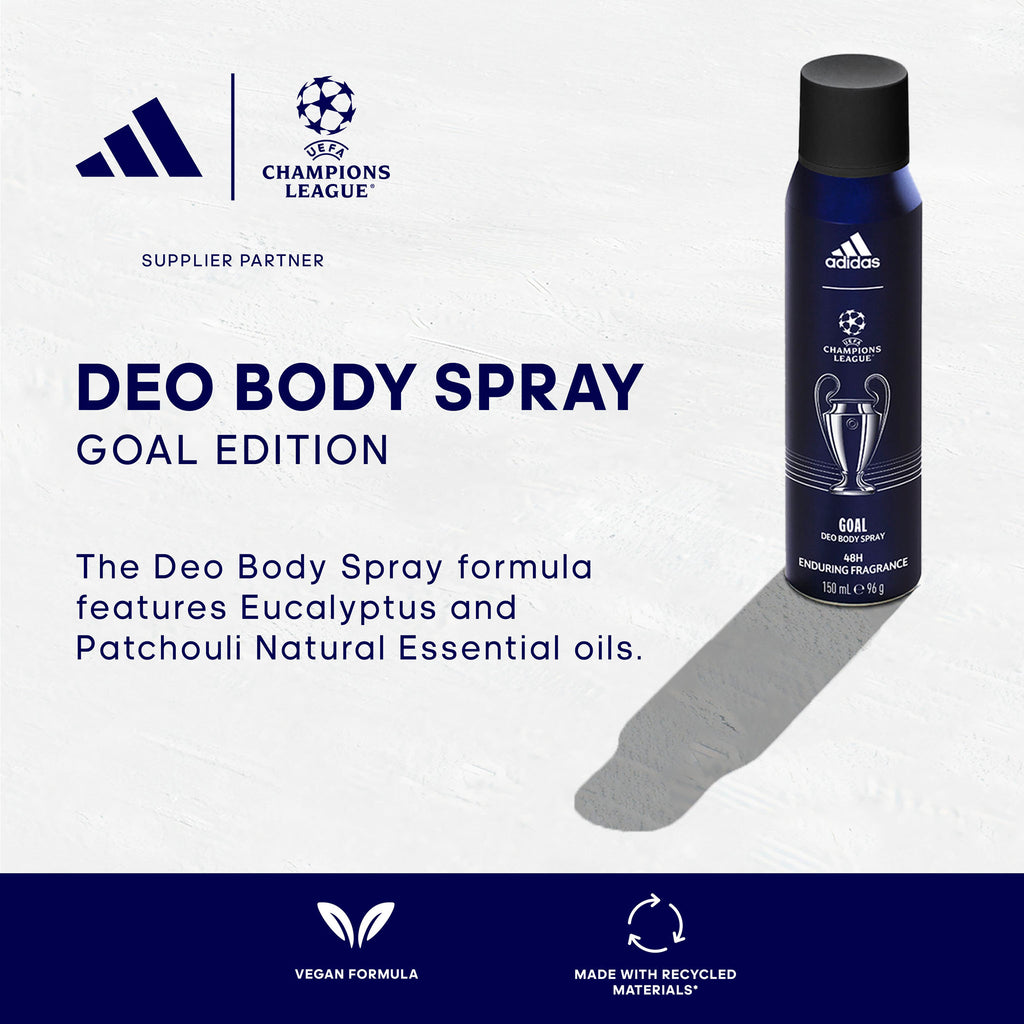 Adidas UEFA Champions League Goal Deo Body Spray 150ml