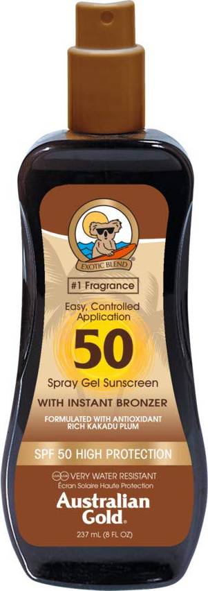 Australian Gold Spray Gel with Bronzer 237ml SPF6