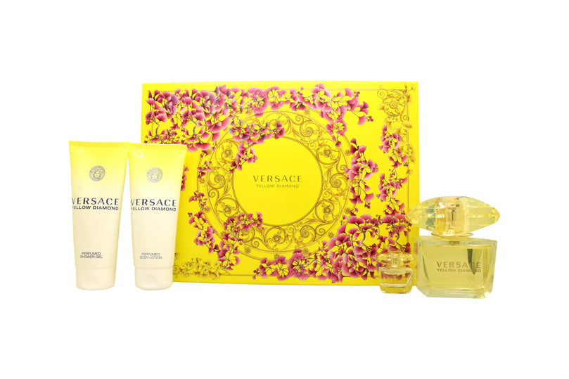 Versace Yellow Diamond Gift Set 90ml EDT + 100ml Body Lotion + 100ml Shower Gel