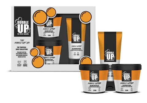 Bubble Up Tropical Gift Set 210g Sunny Side Up Big Bath Bar + 220g Mango Getter Body Butter