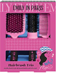 Emily In Paris Gift Set Paddle Brush + Round Brush + Comb