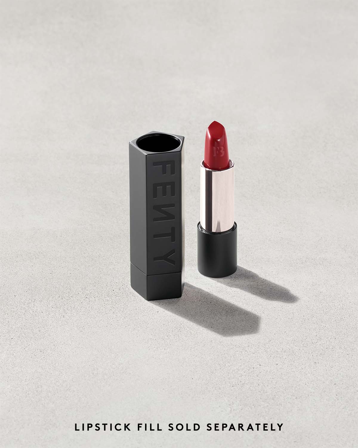 Fenty Beauty Icon The Case Refillable Lipstick Case - Matte Black Empty