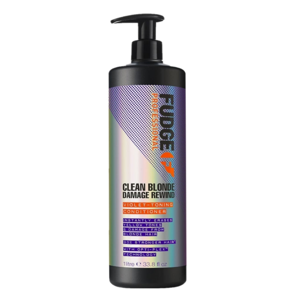 Fudge Clean Blonde Damage Rewind Violet Toning Shampoo 1000ml