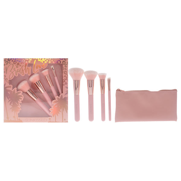 Sunkissed Flawless Brush Set 5 Pieces (This set contains:  Blusher Brush Powder Brush Blending Brush Eyeshadow Brush Cosmetic Bag)