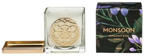Monsoon Bergamot & Fig Scented Candle 180g