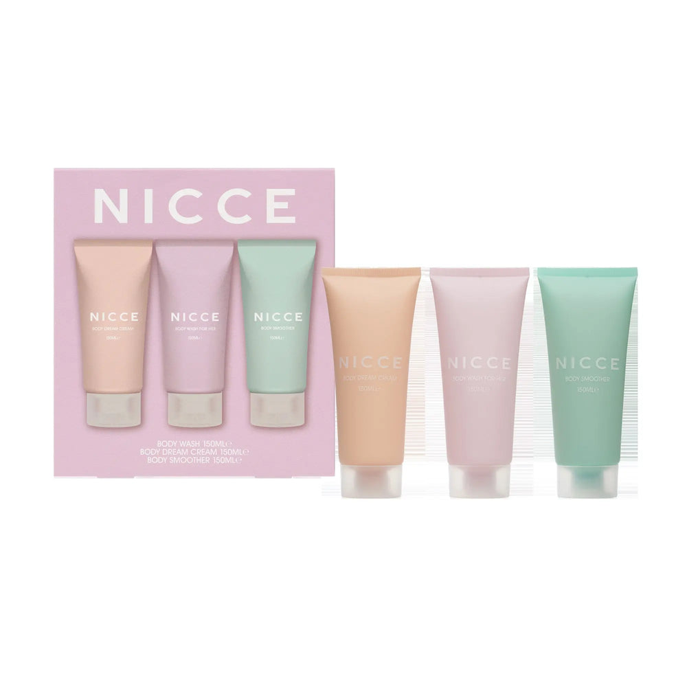 Nicce Body Care Gift Set 150ml Body Wash + 150ml Body Dream Cream + 150ml Body Smoother