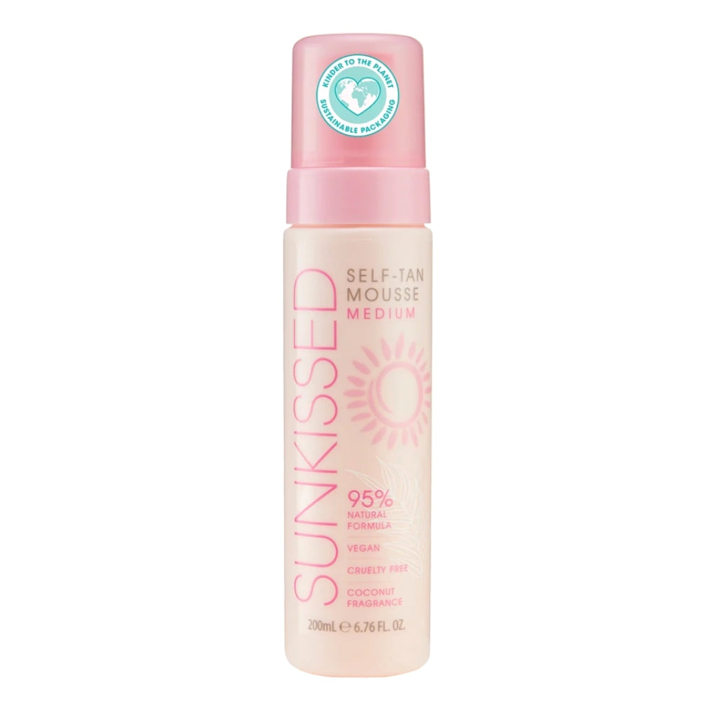 Sunkissed 95 Percent Natural Self Tan Mousse 200ml - Medium