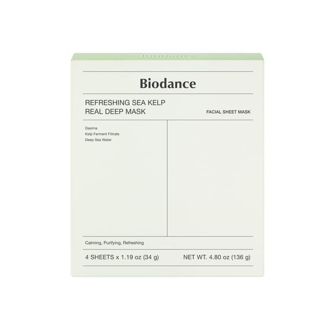 Biodance Refreshing Sea Kelp Real Deep Mask - 4 x 34g