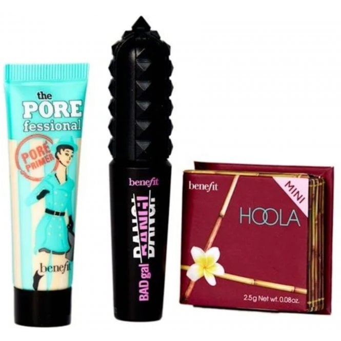 Benefit Icons Gift Set 7.5ml POREfessional Primer + 4ml BAGgal BANG! Mascara - Intense Pitch Black + 2.5g Matte Bronzer