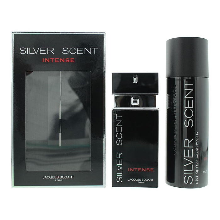 Jacques Bogart Silver Scent Intense Gift Set 100ml EDT + 200ml Body Spray