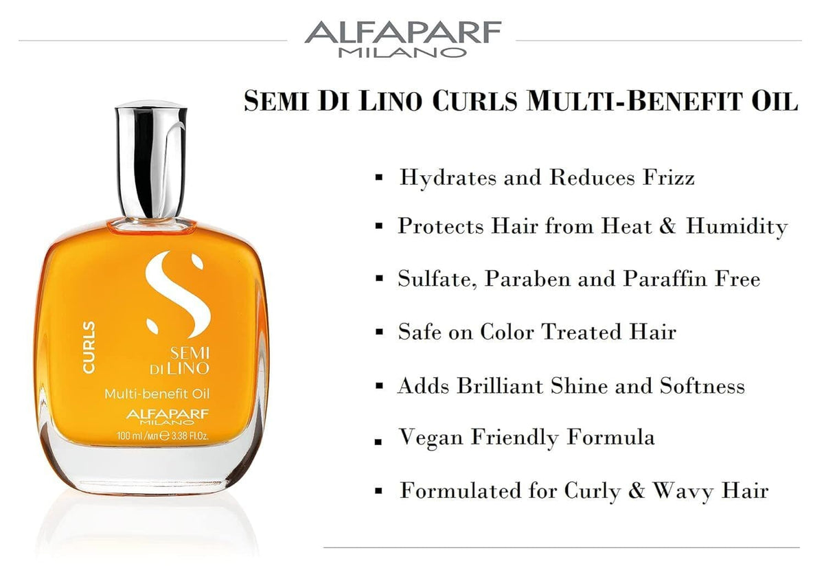 Alfaparf Semi di Lino Curl Multi-benefit Hair Oil 100ml