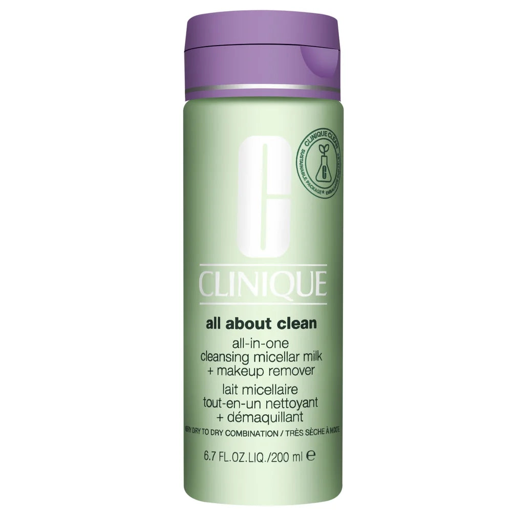 Clinique All About Clean All-In-One Cleansing Micellar Milk + Makeup Remover 200ml - Very Dry To Dry Combination Skin