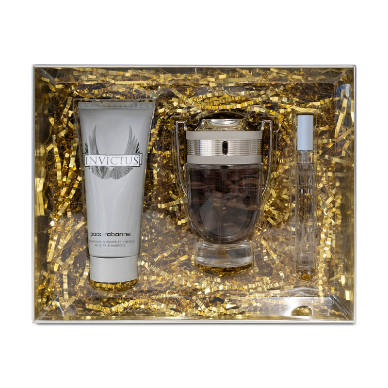Paco Rabanne Invictus Gift Set 100ml EDT + 100ml All Over Shampoo