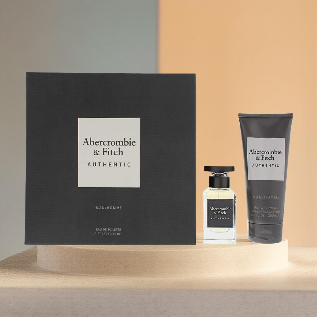Abercrombie & Fitch Authentic Man Gift Set 100ml EDT + 200ml Hair & Body Wash + 15ml EDT