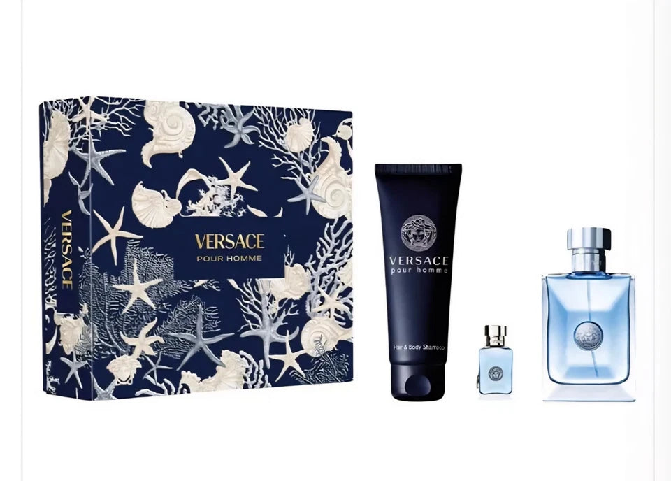 Versace Pour Homme Gift Set 100ml EDT + 150ml Bath and Shower Gel + 5ml EDT