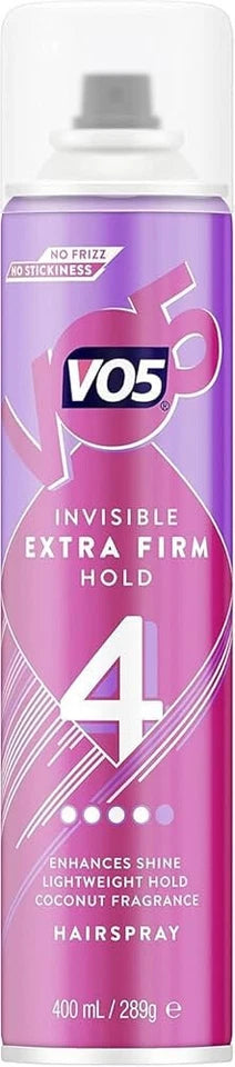 VO5 Invisible Extra Firm Hold Hairspray 400ml