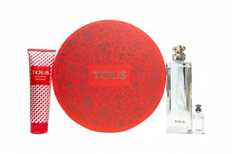 Tous Gift Set 90ml EDT Spray + 150ml Body Lotion + 4.5ml EDT + Metal Tin