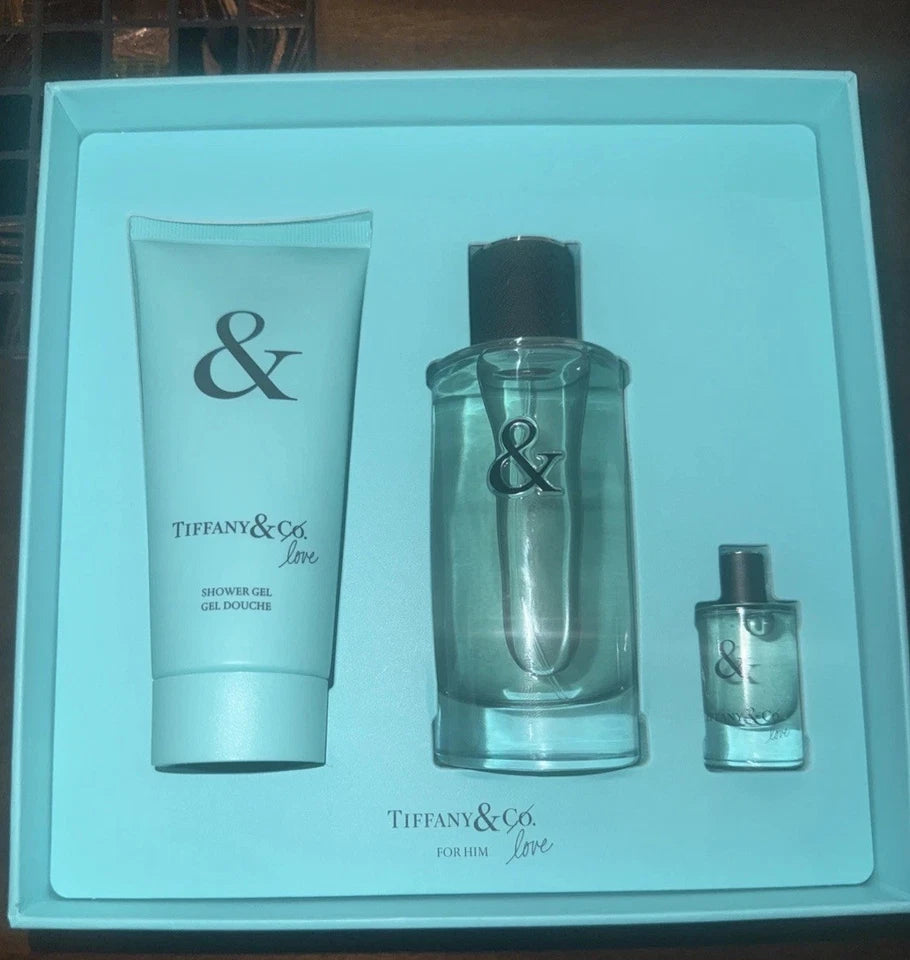 Tiffany & Co Love for Him Gift Set 90ml EDT + 100ml Shower Gel + 5ml EDT