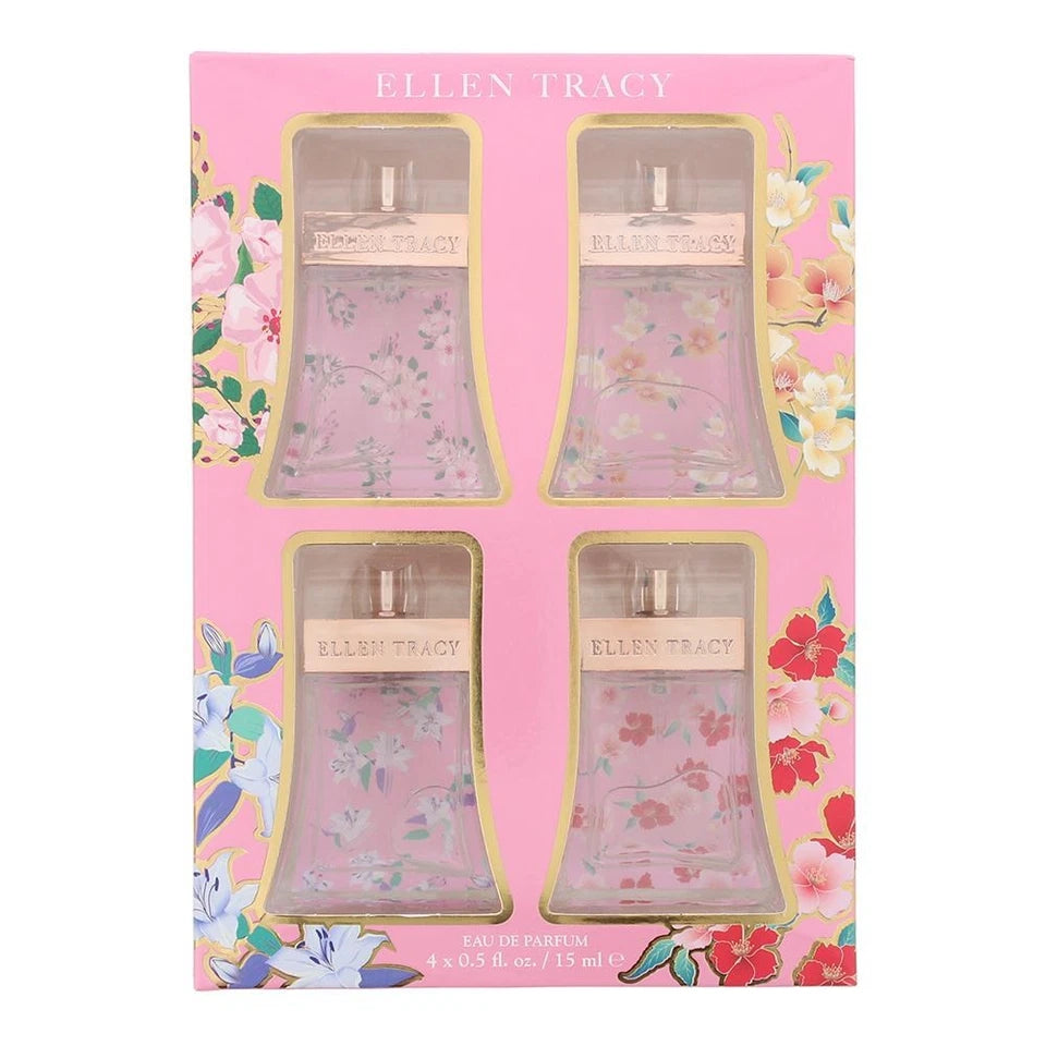 Ellen Tracy Gift Set 15ml Bloom EDP + 15ml Dashing EDP + 15ml Luminous EDP + 15ml Sparkling EDP