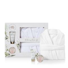 The Kind Edit Co. Spa Botanique Bath Robe Gift Set 50ml Body Lotion + 120ml Body Butter + Bath Robe