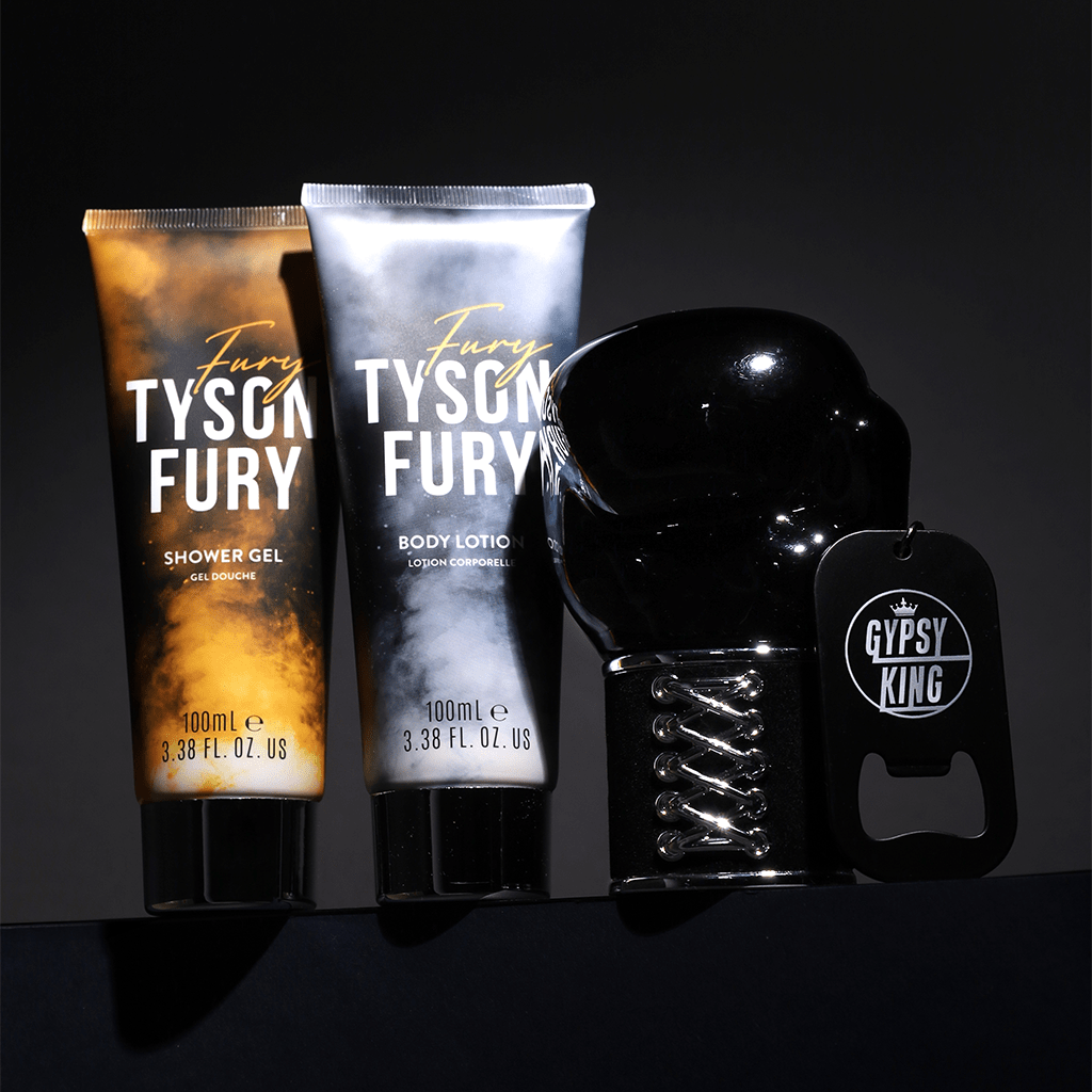 Tyson Fury Gift Set 100ml EDT + 100ml Shower Gel + 100ml Body Lotion + Keyring
